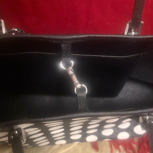 Michael Kors Black and White Polka Dot Tote - Picture 6 of 7
